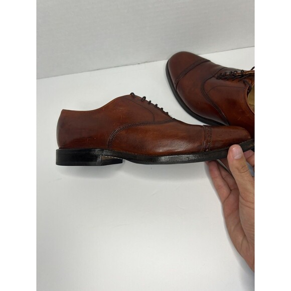 Allen Edmond Fifth Avenue Cap Toe Byron Dark Chili Brown Size 8.5 D Dress Shoes main image 12